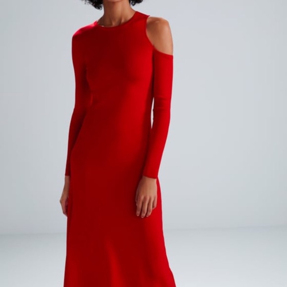 Zara 9919/0019 Cut Out Dress xS/S Red